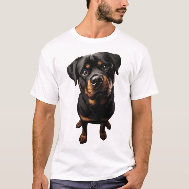 Rottweiler Hund T-Shirt (Vorderseite)