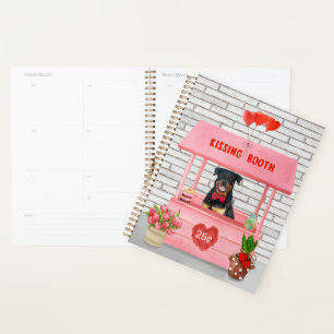 Rottweiler Hund Valentinstag Kussstand Planer