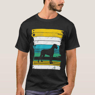 Rottweiler-Hund Vintage Retro-Silhouette abgenutzt T-Shirt