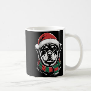 Rottweiler Hund Weihnachten Santa Hut Schal Weihna Kaffeetasse