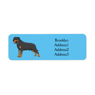 Rottweiler Hunde Cartoon Illustration