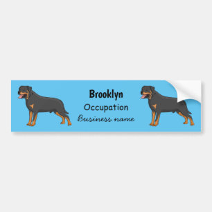 Rottweiler Hunde Cartoon Illustration Autoaufkleber