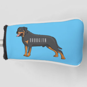 Rottweiler Hunde Cartoon Illustration Golf Headcover