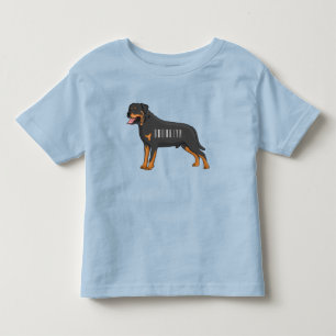 Rottweiler Hunde Cartoon Illustration Kleinkind T-shirt