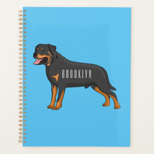 Rottweiler Hunde Cartoon Illustration Planer