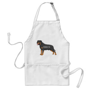 Rottweiler Hunde Cartoon Illustration Schürze