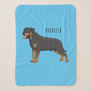 Rottweiler Hunde Cartoon Illustration Sherpadecke