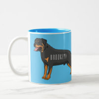 Rottweiler Hunde Cartoon Illustration