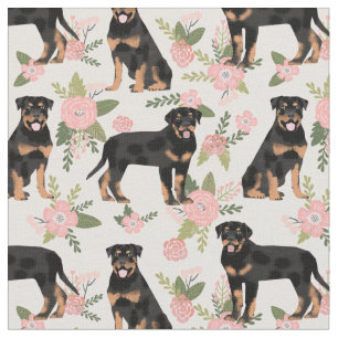 Rottweiler-Hunde pfirsichfarben Stoff