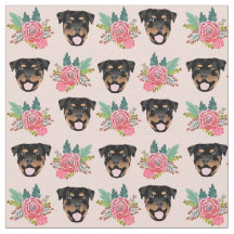 Rottweiler Hunde Rosa Blüten