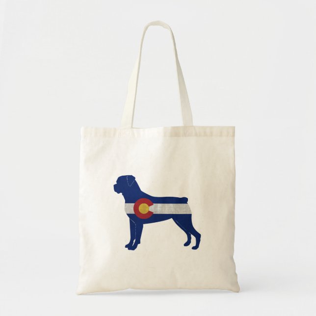 Rottweiler Hunde Silhouette Colorado Tragetasche (Vorne)
