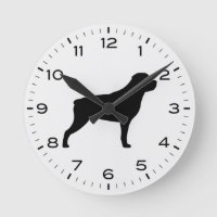 Rottweiler Hunde Silhouette rund Uhr