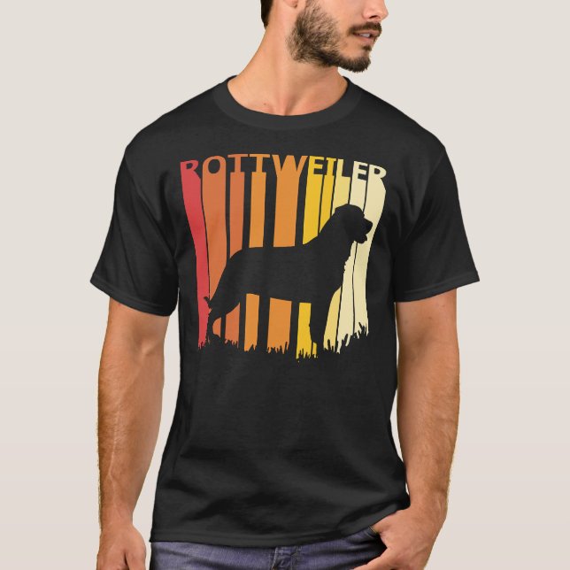 Rottweiler Hunde Silhouette T-Shirt (Vorderseite)