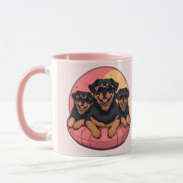 Rottweiler Hunde Sommer Pool Flolows Tasse