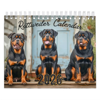 Rottweiler Hunde Wandkalender 2026