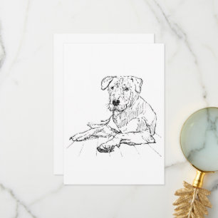 Rottweiler-Hundefan-Minimalist-Illustration Dankeskarte