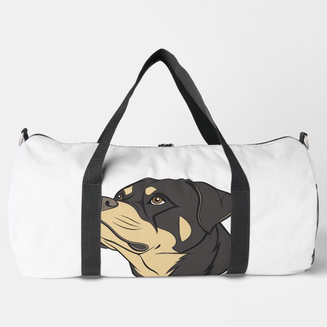 Rottweiler-Hundekunst Duffle Bag (Vorderseite)