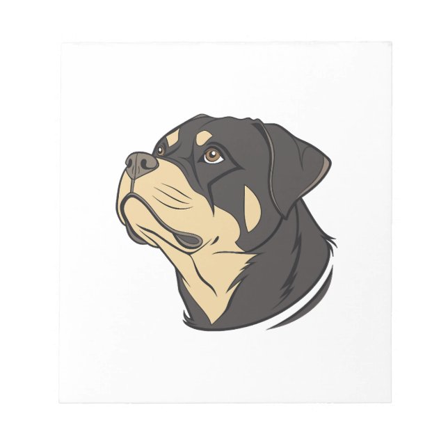 Rottweiler-Hundekunst Notizblock (Vorderseite)
