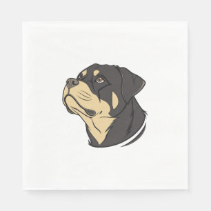 Rottweiler-Hundekunst Serviette