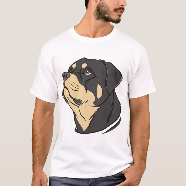 Rottweiler-Hundekunst T-Shirt (Vorderseite)