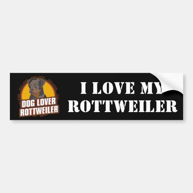 Rottweiler Hundeliebhaber Autoaufkleber (Vorne)