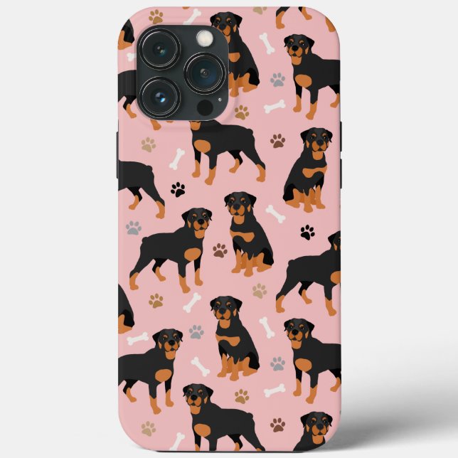 Rottweiler Hundknochen und Paws Case-Mate iPhone Hülle (Rückseite)