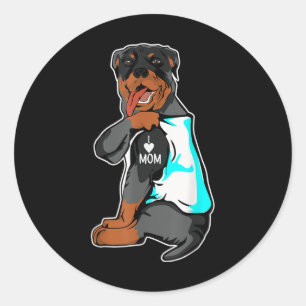 Rottweiler I Liebe Mama Tattoo Rottie Mama Dog App Runder Aufkleber