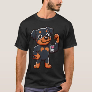 Rottweiler I Liebe Vater Funny Dog Tattoo _1 T-Shirt