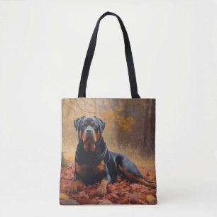Rottweiler im Herbst Leaves Fall Inspiriert