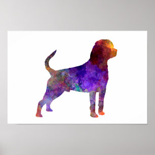 Rottweiler im Watercolor Poster