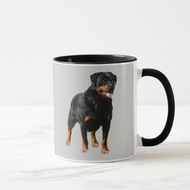 Rottweiler Intelligenz-, loyale und Tasse (Rechts)