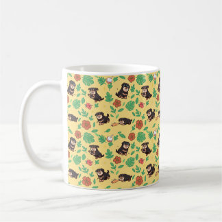 Rottweiler-Kaffeetasse mit Sommer-Kawaii-Hund-Stra Kaffeetasse