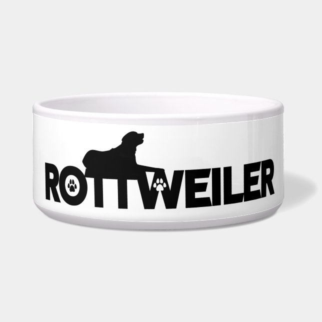 Rottweiler Keramik Dog Bowl Napf (Vorderseite)
