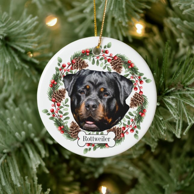 Rottweiler Keramik Ornament (Baum)