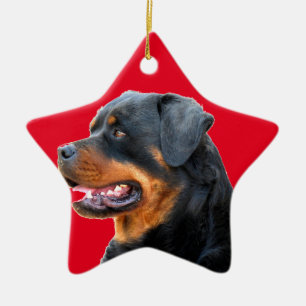 Rottweiler Keramik Ornament
