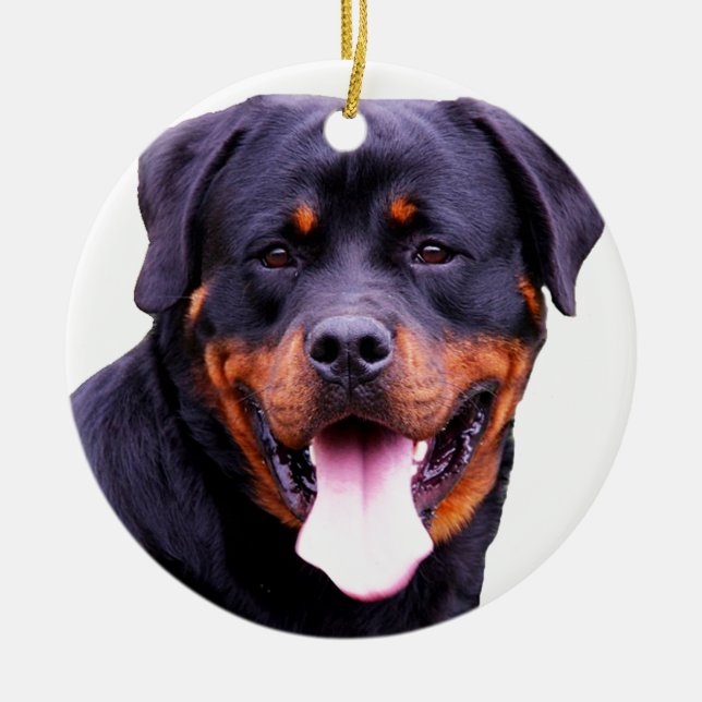 rottweiler keramikornament (Vorne)