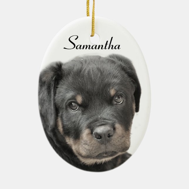 Rottweiler Keramikornament (Hinten)