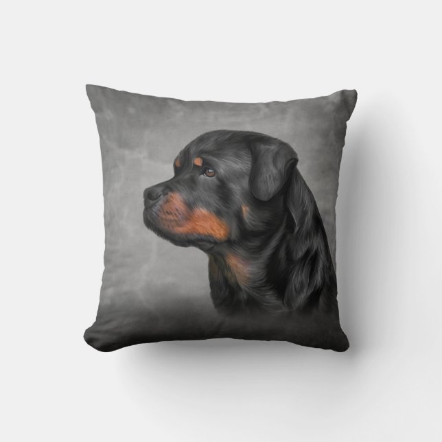 Rottweiler Kissen (Vorderseite)