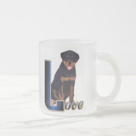 Rottweiler Kunstgeschenke Mattglastasse