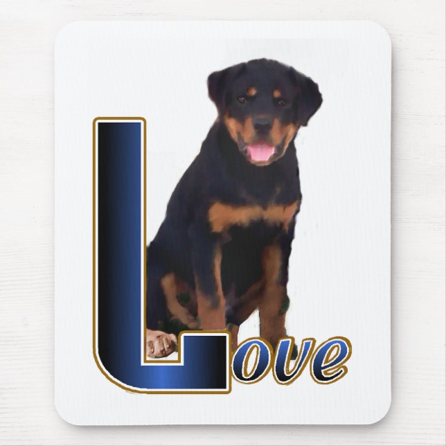 Rottweiler Kunstgeschenke Mousepad (Vorne)