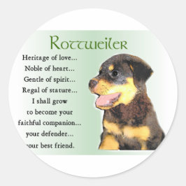 Rottweiler Kunstgeschenke Runder Aufkleber