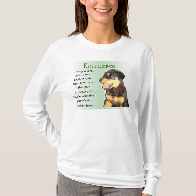 Rottweiler Kunstgeschenke T-Shirt (Vorderseite)