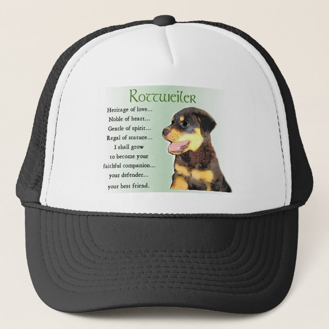 Rottweiler Kunstgeschenke Truckerkappe (Vorderseite)