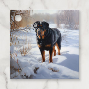 Rottweiler Lass es schneien Weihnachten Geschenkanhänger