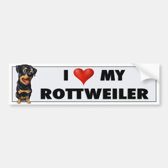 Rottweiler Liebe-Aufkleber Autoaufkleber (Vorne)