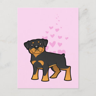 Rottweiler-Liebe Postkarte