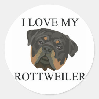 ROTTWEILER Liebe! Runder Aufkleber