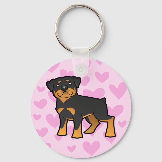 Rottweiler-Liebe Schlüsselanhänger (Vorderseite)