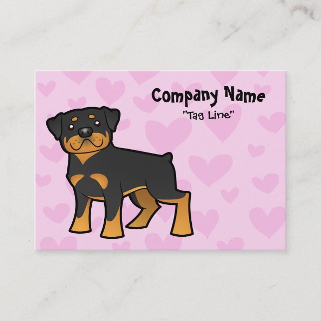 Rottweiler Liebe Visitenkarte (Vorderseite)