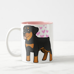 Rottweiler Liebe Zweifarbige Tasse